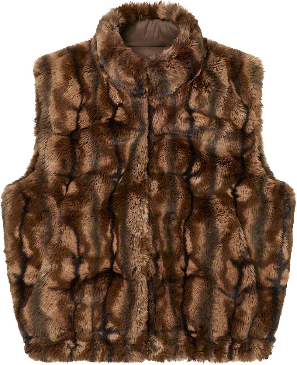Faux Fur Hooded Vest view 17